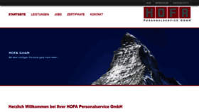 What Hofa-personalservice.de website looked like in 2020 (3 years ago)