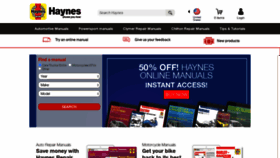 What Haynes.com website looked like in 2020 (3 years ago)