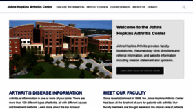 What Hopkins-arthritis.org website looked like in 2020 (3 years ago)
