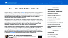 What Horseracing.com website looked like in 2020 (3 years ago)