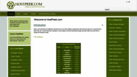 What Hostpeek.com website looked like in 2020 (3 years ago)