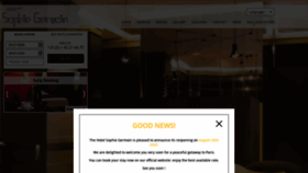 What Hotelsophiegermain.com website looked like in 2020 (3 years ago)