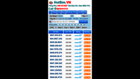 What Hotsim.vn website looked like in 2020 (3 years ago)