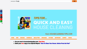 What Housecleaning-tips.com website looked like in 2020 (5 years ago)