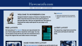 What Howrseinfo.com website looked like in 2020 (3 years ago)