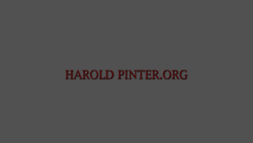 What Haroldpinter.org website looked like in 2020 (3 years ago)