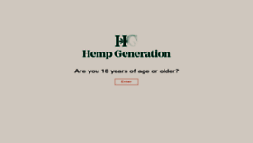 What Hempgeneration.com website looked like in 2020 (5 years ago)
