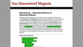 What Hausnotruf-magazin.de website looked like in 2020 (3 years ago)