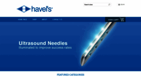 What Havels.com website looked like in 2020 (3 years ago)