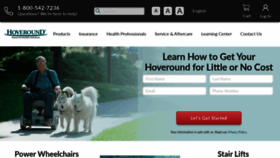 What Hoveround.com website looked like in 2020 (3 years ago)