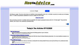 What Howtoadvice.com website looked like in 2020 (3 years ago)