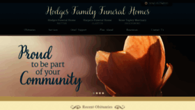 What Hodgesfunerals.com website looked like in 2020 (3 years ago)