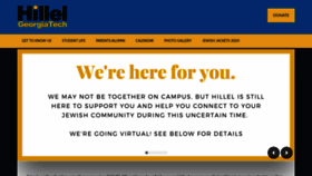 What Hillelatgt.org website looked like in 2020 (3 years ago)