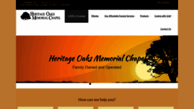 What Heritageoaksmemorialchapel.com website looked like in 2020 (4 years ago)