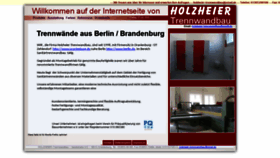 What Holzheier-trennwandbau.com website looked like in 2020 (3 years ago)