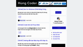 What Hungcoder.com website looked like in 2020 (3 years ago)