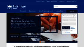 What Heritagebanknw.com website looked like in 2020 (3 years ago)