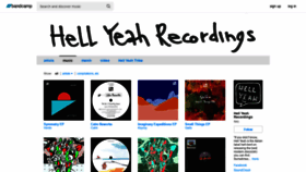 What Hellyeahrec.bandcamp.com website looked like in 2020 (3 years ago)