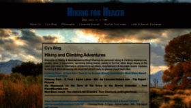 What Hiking4health.com website looked like in 2020 (3 years ago)