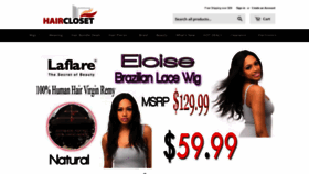 What Haircloset.com website looked like in 2020 (3 years ago)