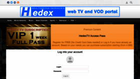 What Hedex.tv website looked like in 2020 (3 years ago)