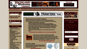 What Highlandwoodworking.com website looked like in 2020 (3 years ago)