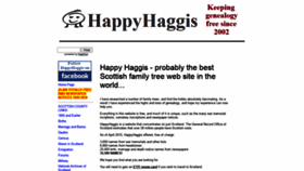 What Happyhaggis.co.uk website looked like in 2020 (3 years ago)