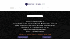 What Historicsalem.org website looked like in 2020 (3 years ago)