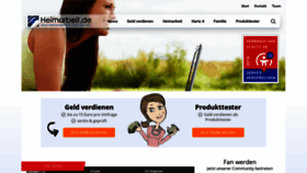 What Heimarbeit.de website looked like in 2020 (3 years ago)