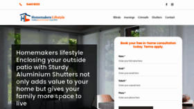 What Homemakerslifestyle.com.au website looked like in 2020 (3 years ago)