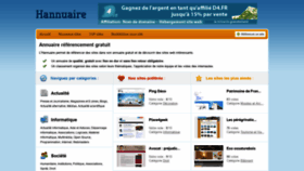 What Hannuaire.fr website looked like in 2020 (3 years ago)