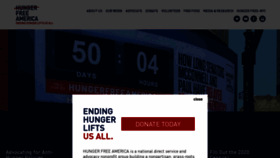 What Hungerfreeamerica.org website looked like in 2020 (3 years ago)