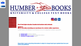 What Humberbooks.com website looked like in 2020 (3 years ago)
