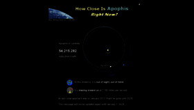 What Howcloseisapophis.com website looked like in 2020 (3 years ago)