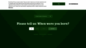 What Heineken.com website looked like in 2020 (3 years ago)