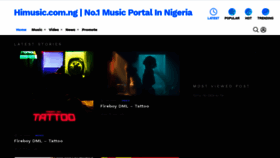 What Himusic.com.ng website looked like in 2020 (3 years ago)