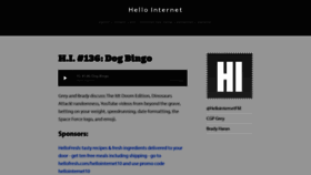 What Hellointernet.fm website looked like in 2020 (3 years ago)