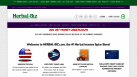 What Herbal-biz.com website looked like in 2020 (3 years ago)