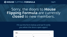 What Houseflippingformula.com website looked like in 2020 (3 years ago)