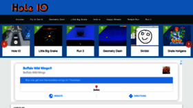 What Hole-io.online website looked like in 2020 (3 years ago)