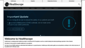 What Healthscope.com.au website looked like in 2020 (3 years ago)
