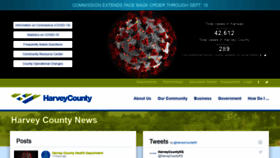 What Harveycounty.com website looked like in 2020 (3 years ago)