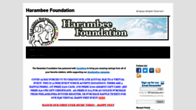 What Harambeefoundation.org website looked like in 2020 (3 years ago)