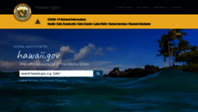 What Hawaii.gov website looked like in 2020 (3 years ago)