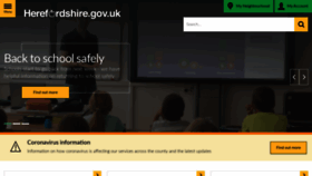 What Herefordshire.gov.uk website looked like in 2020 (3 years ago)