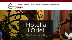 What Hotel-oriel.com website looked like in 2020 (3 years ago)