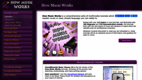 What Howmusicworks.org website looked like in 2020 (3 years ago)