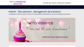 What Humanessence.com website looked like in 2020 (3 years ago)