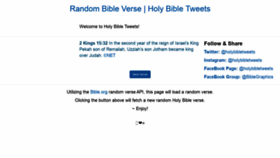 What Holybibletweets.com website looked like in 2020 (3 years ago)