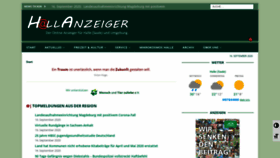 What Hallanzeiger.de website looked like in 2020 (3 years ago)